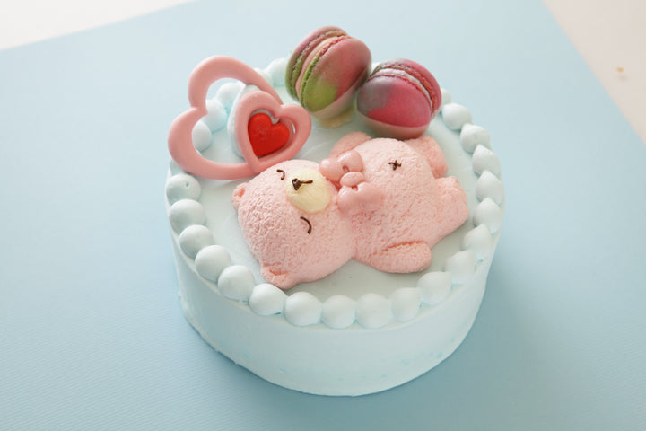 いちごミルクのテディベア Porte Bonheur ちびくまcocolilou ◇Julico Palette◇薄桃色のちびクマさん - lintupuu